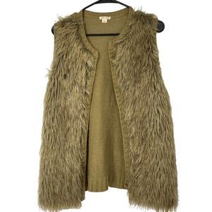 Womens Xhilaration Size S Faux Fur Vest Target Releasae 2014  Knit Sweater 3132